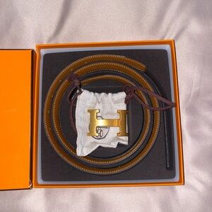 Hermes Black/Brown Reversible Leather Belt